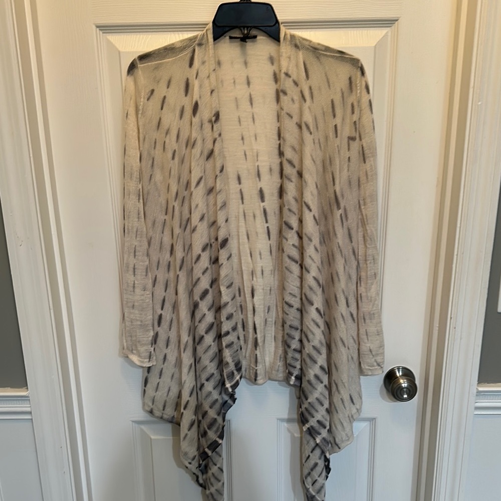 Eileen Fisher Elegant Cream and Gray Women's Sweater PM
